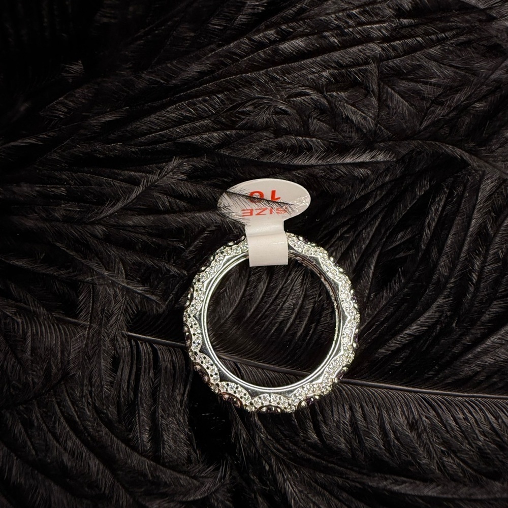 Bomb Party size 10 ring .925 solid sterling silver - Picture 5 of 6
